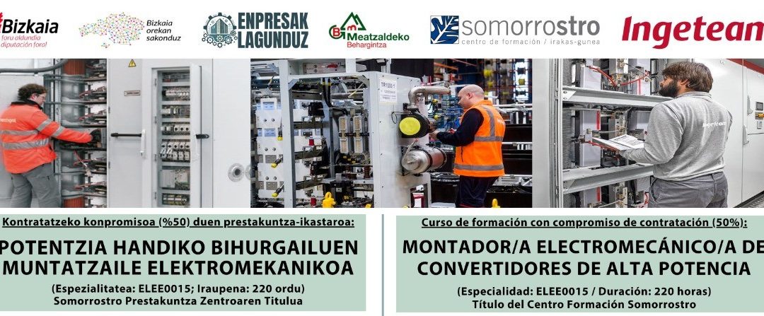 CURSO DE FORMACIÓN CON COMPROMISO DE CONTRATACIÓN (50%) «Montador/a electromecánico/a de convertidores de alta potencia»